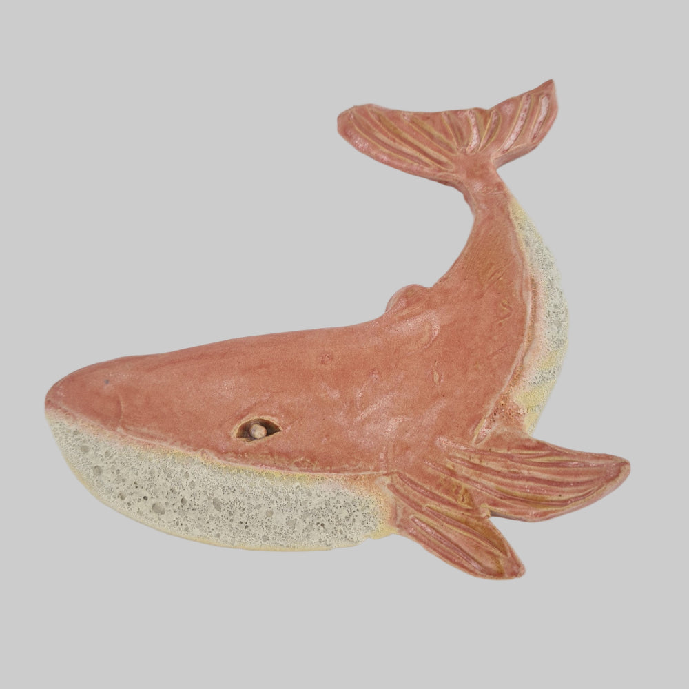 Håndlavet keramik hval - lyserød