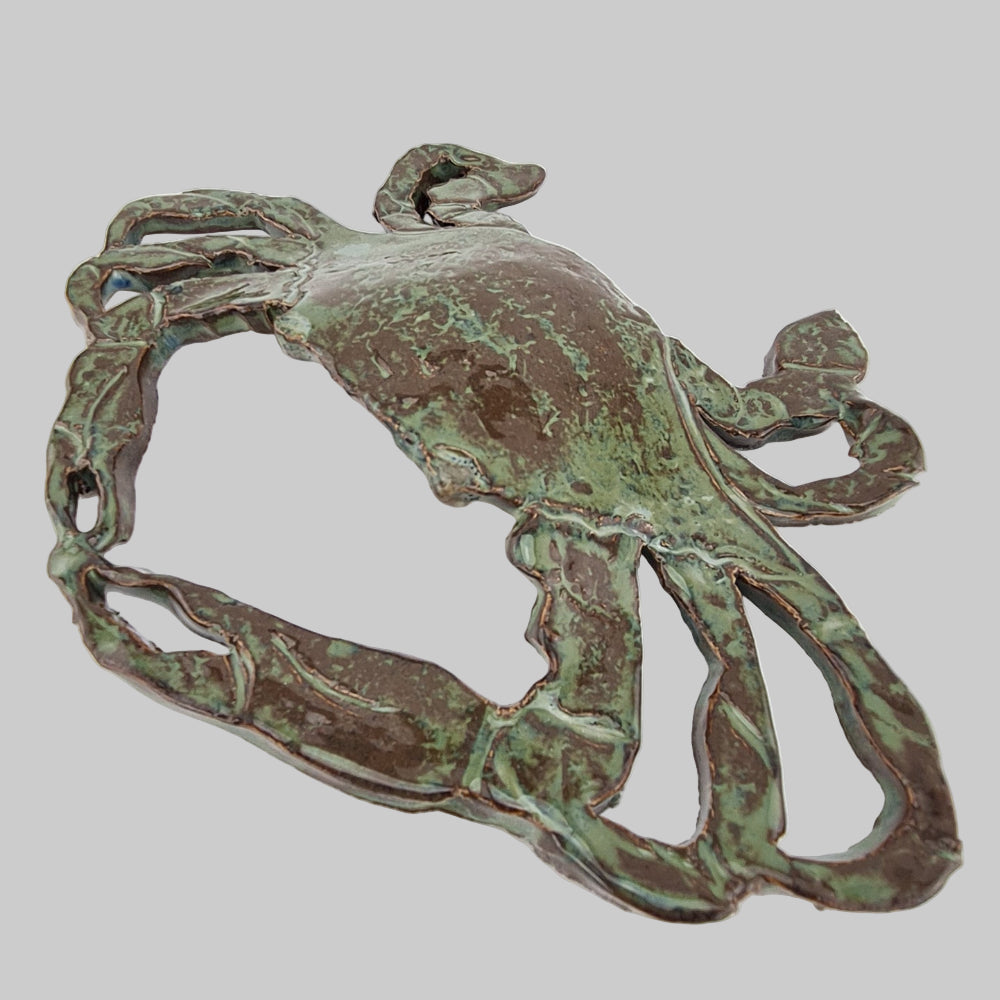 Keramik ophæng / Krabbe / Grøn