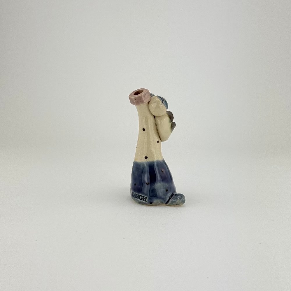 Keramik figur med prikker - Bagfra