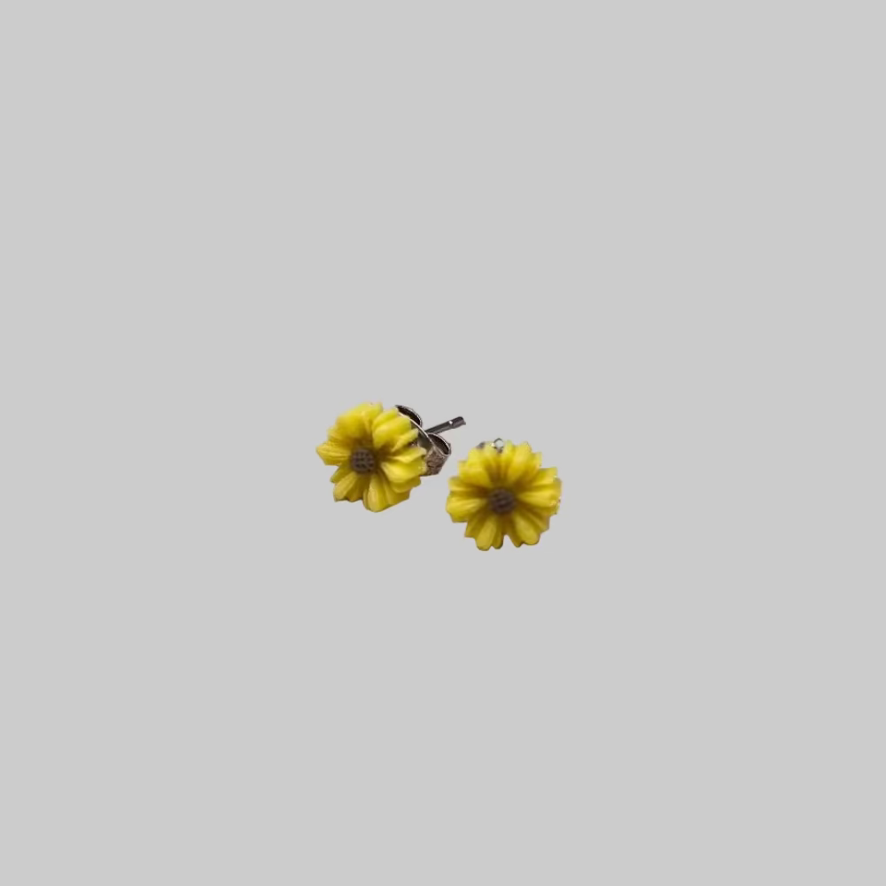 Blomster øreringe / Gule