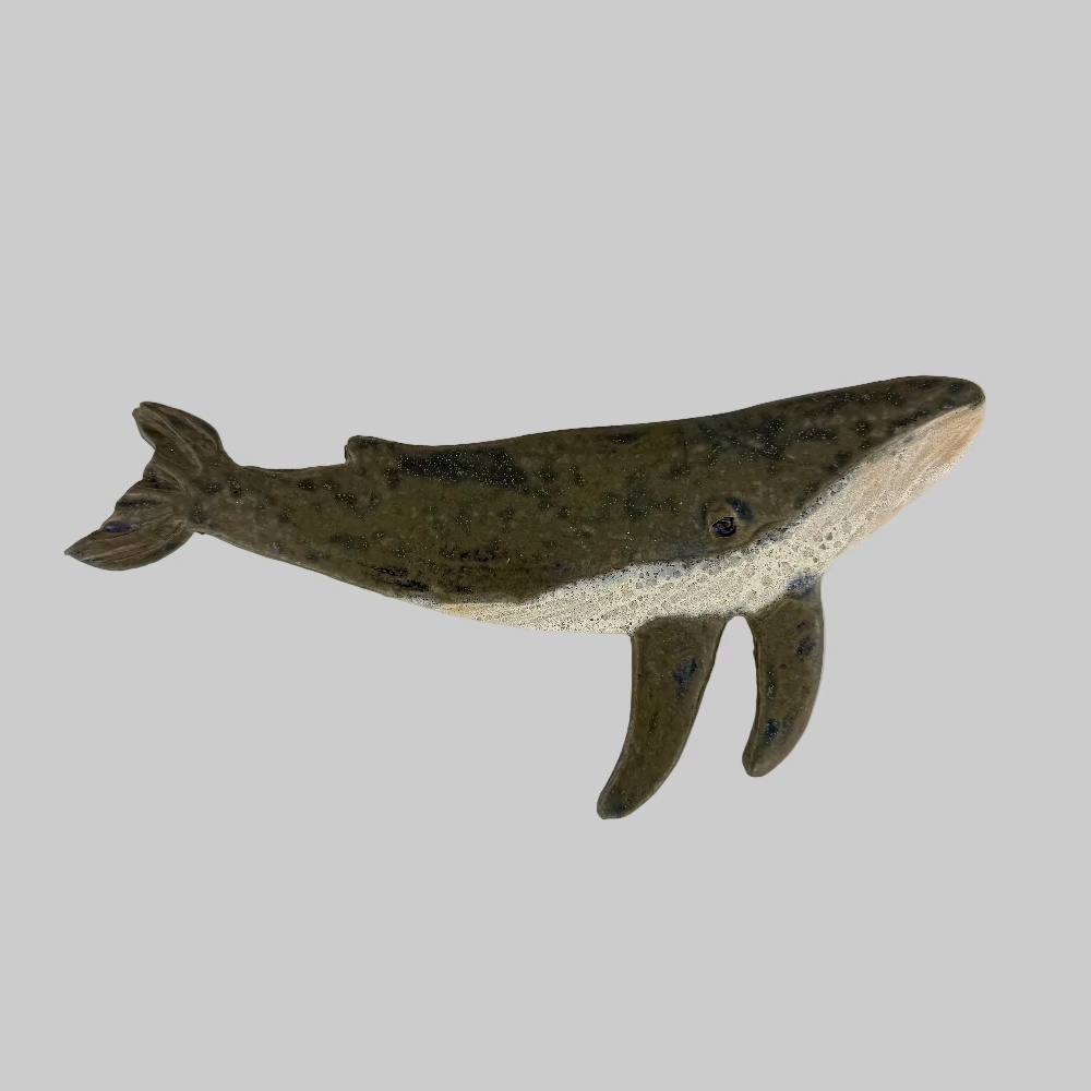 Keramik ophæng / Hval / Grøn