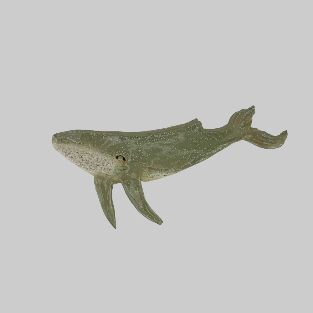 Keramik ophæng / Hval / Grøn