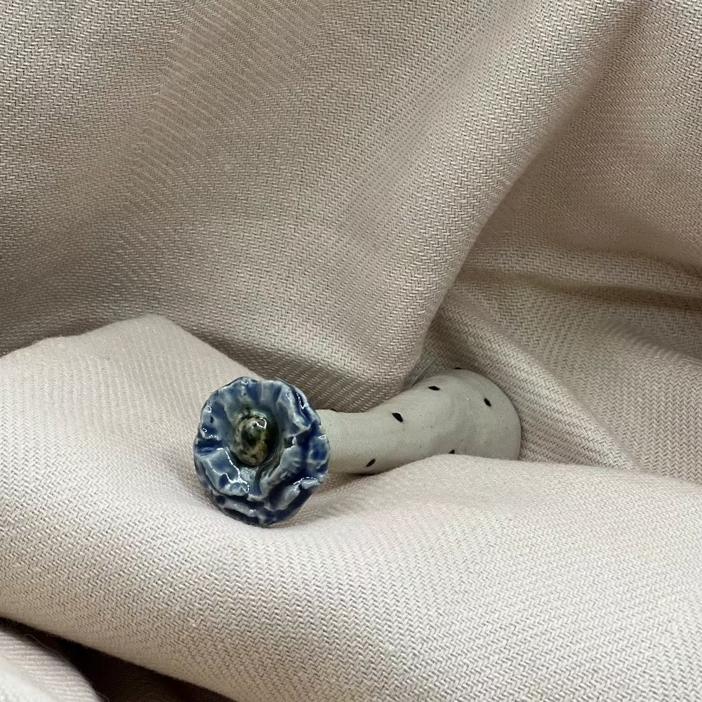 Keramikblomst / New little blue