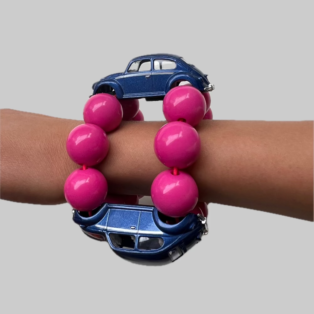 Armbånd / Biler / Blå & Pink