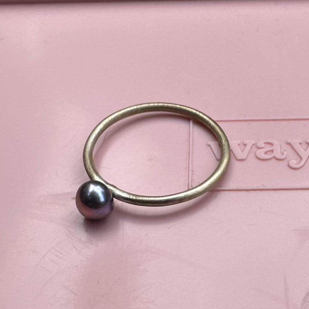 Ring / Blå Perle
