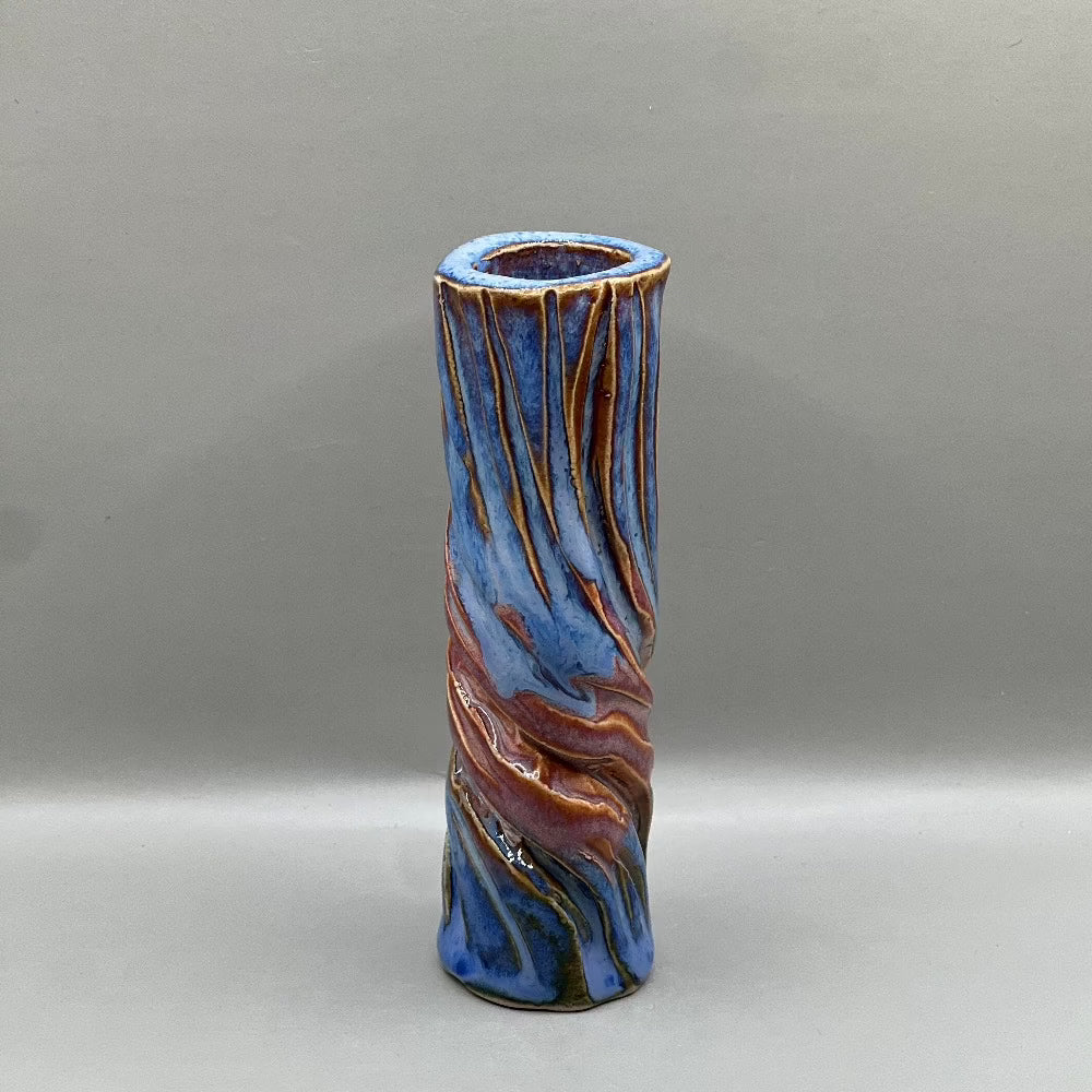 Villa Kulla / Lysestage / Vase / Serpentinblå