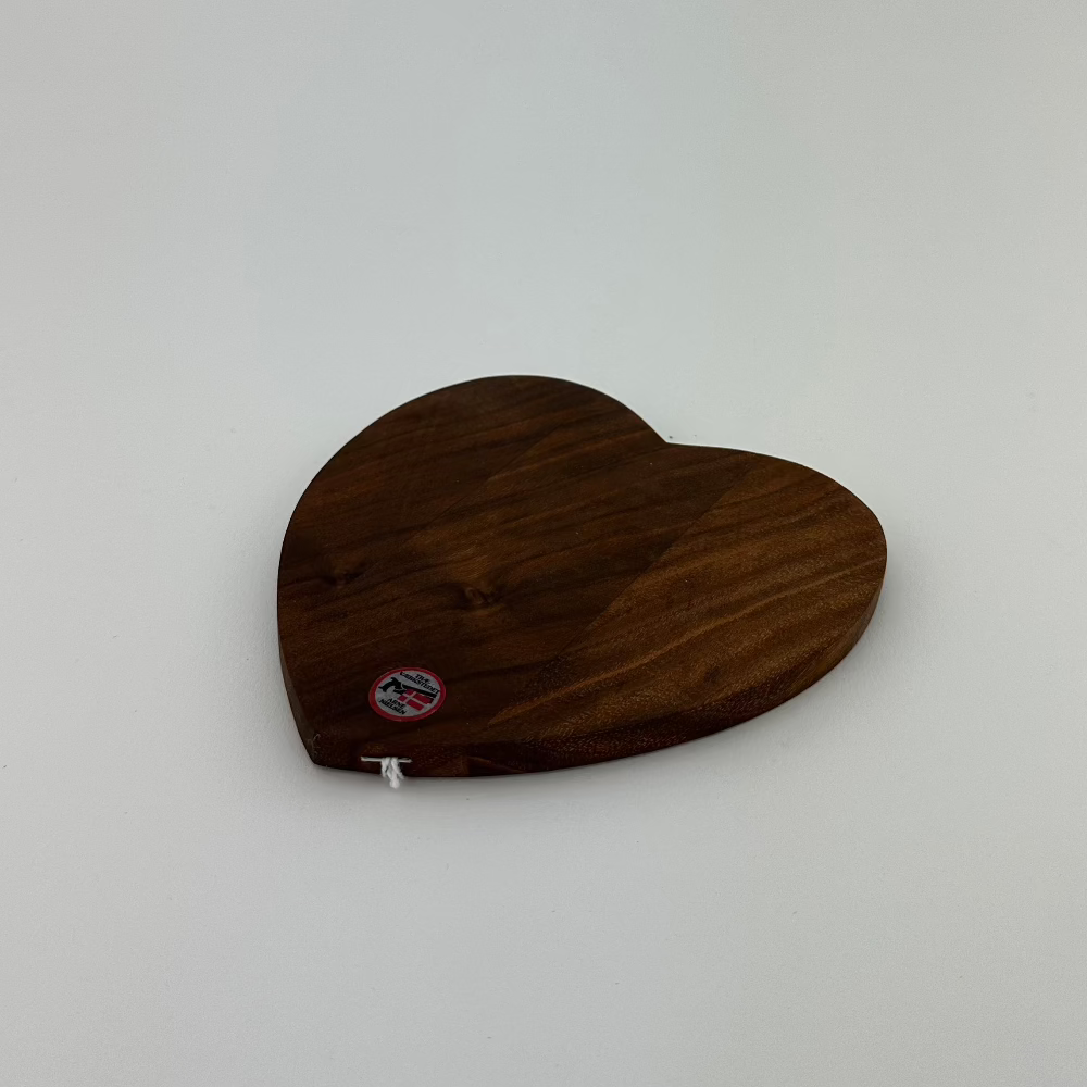 Skærebræt / Hjerte / Flere størrelser / Mørkt Træ