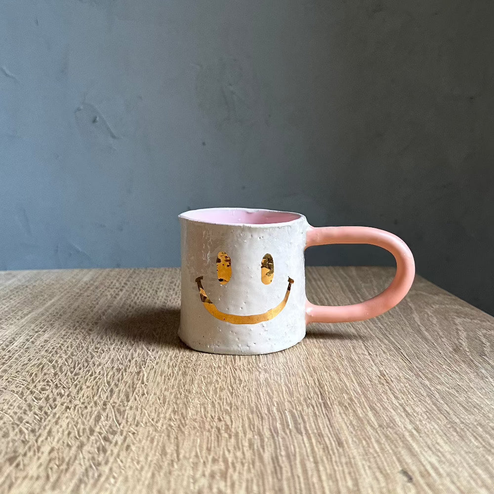 Krus / Med hank / Lyserød smiley