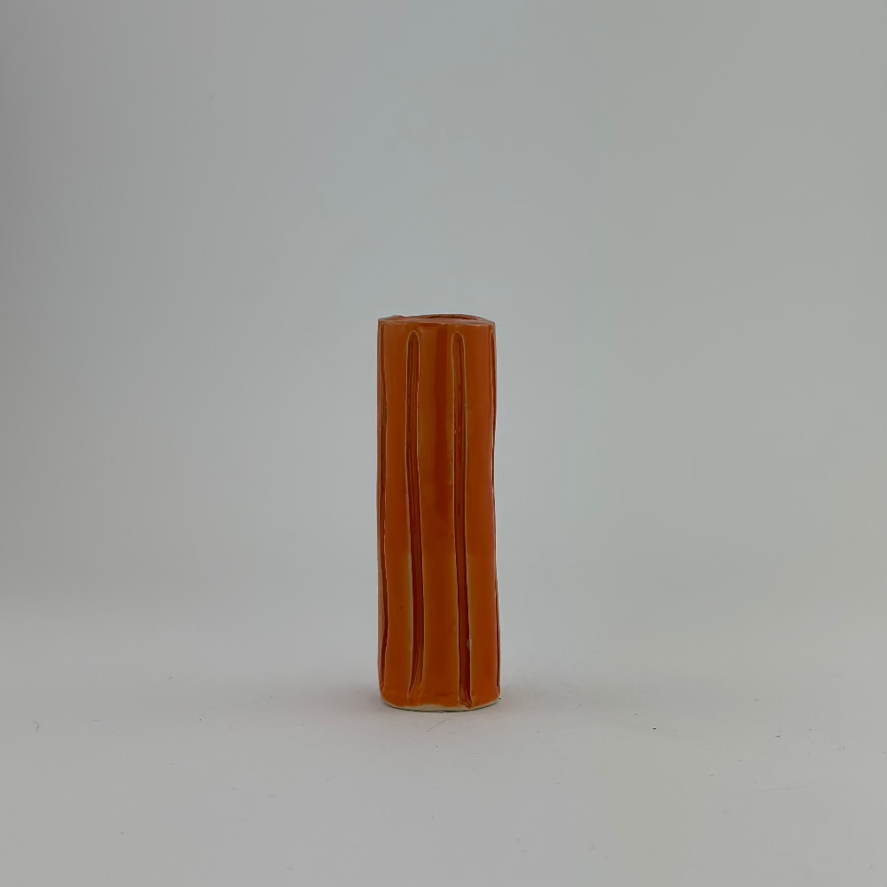 Lysestage / Vase / Orange / Mellem