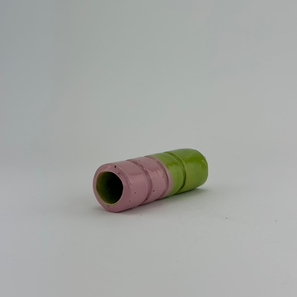 Lysestage / Vase / Lyserød & Lysegrøn / Mellem