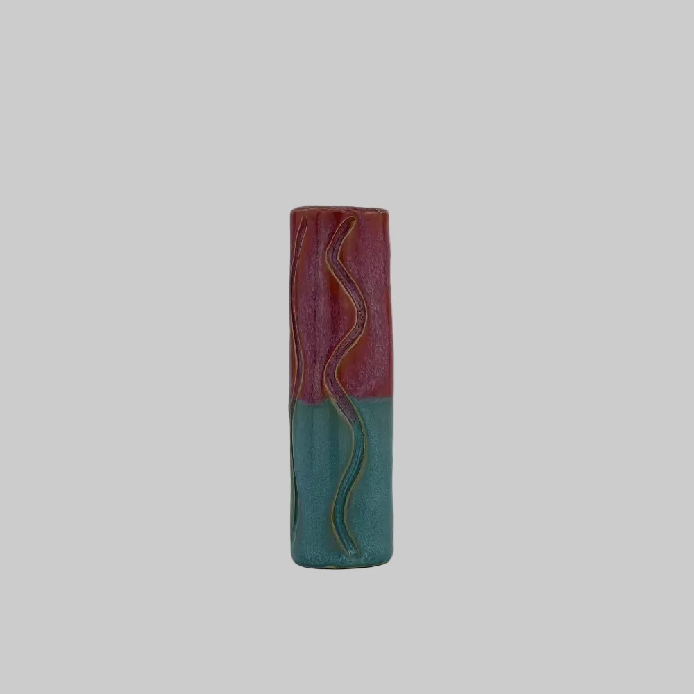 RG Ceramic / Keramik Lysestage / Vase / Rosa & Blå / Stor.
Dekorativ keramik lysestage i moderne design.
