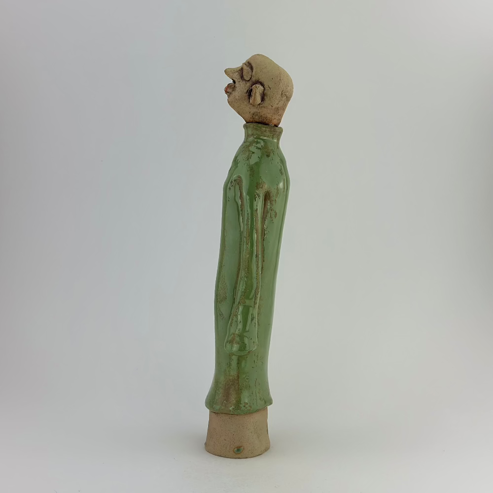 Keramisk figur / Kiss Me / Grøn