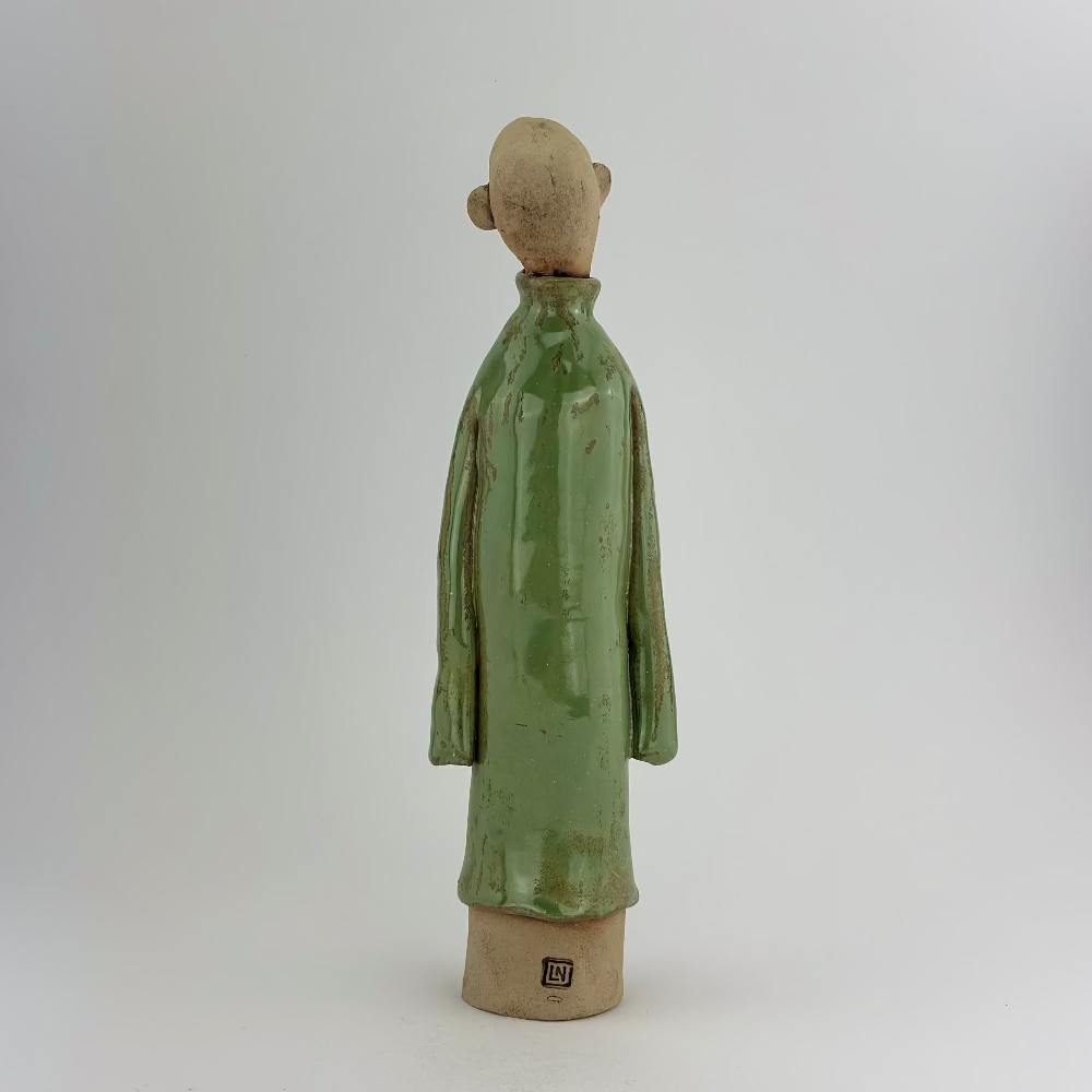 Keramisk figur / Kiss Me / Grøn