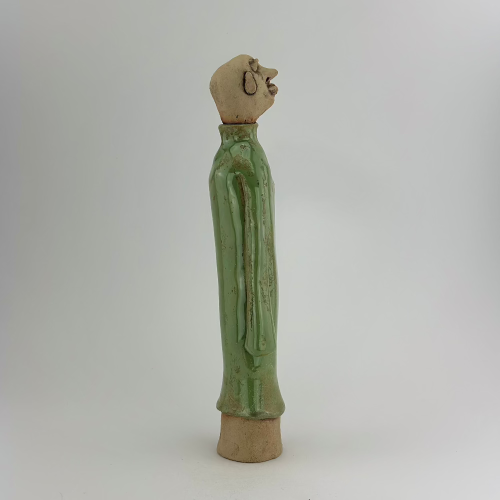 Keramisk figur / Kiss Me / Grøn