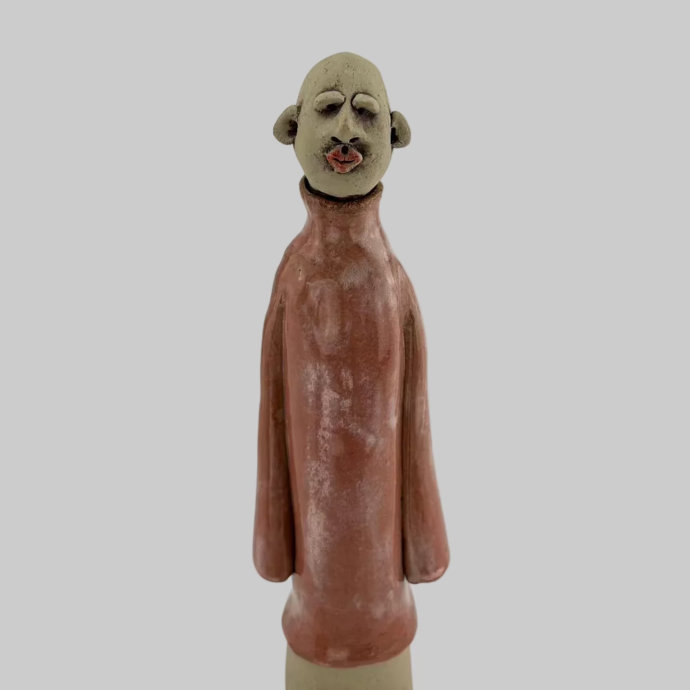 Keramisk figur / Kiss Me / Rød / Linda Nielsen. Dekorativ keramisk figur i rød til boligindretning.