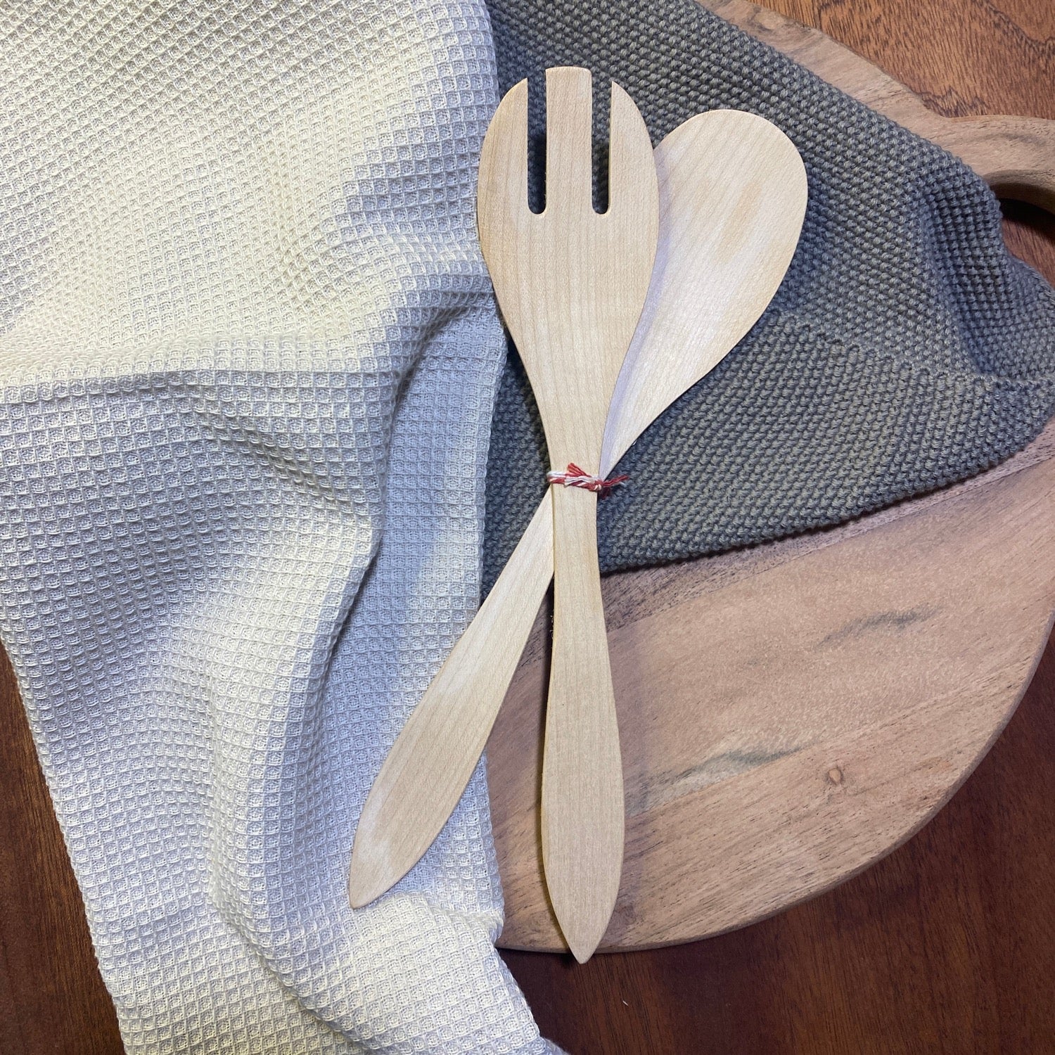 Salatbestik / Mellem / Lyst træ