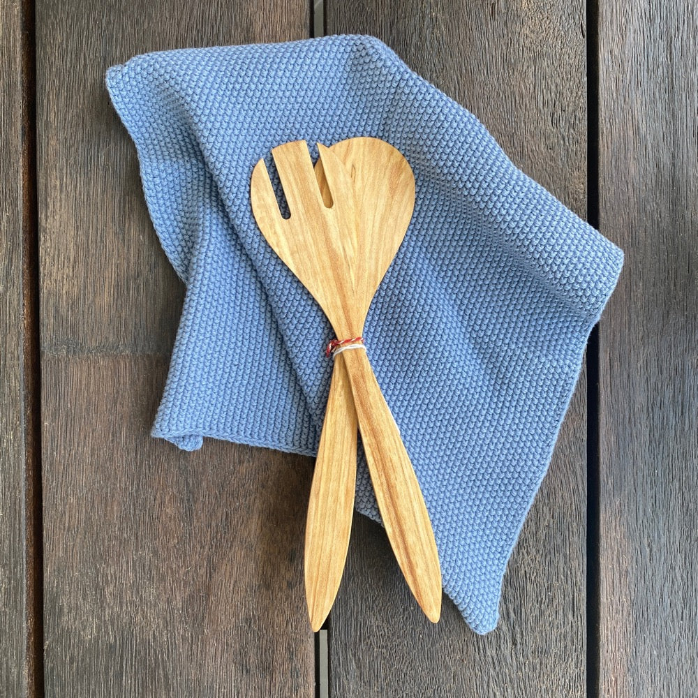 Salatbestik / Lille / Lyst træ