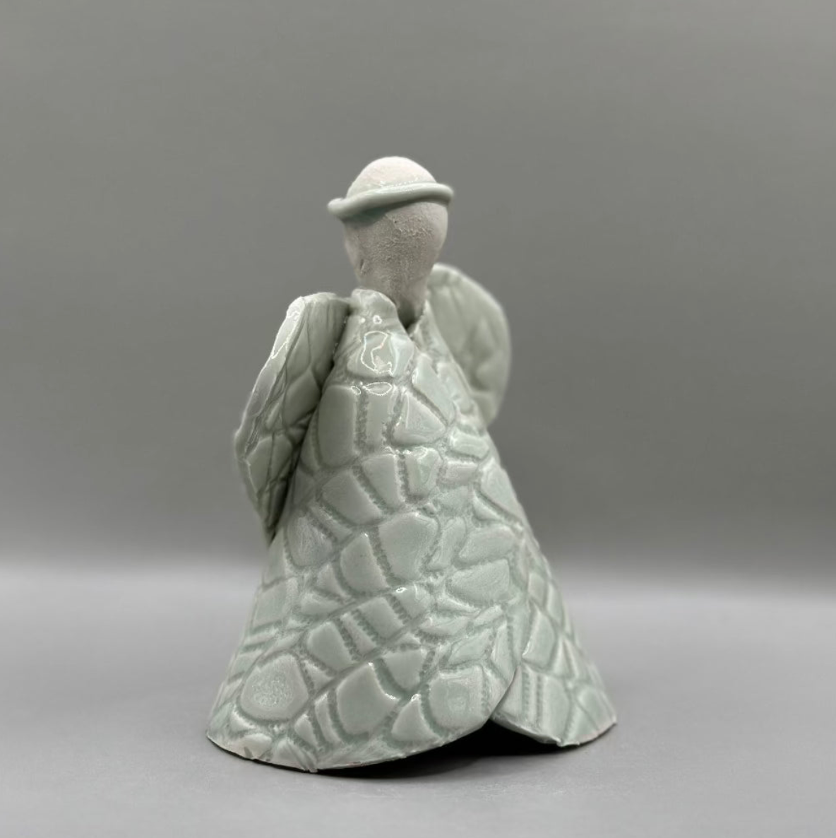 Engel / Porcelæn / Grøn