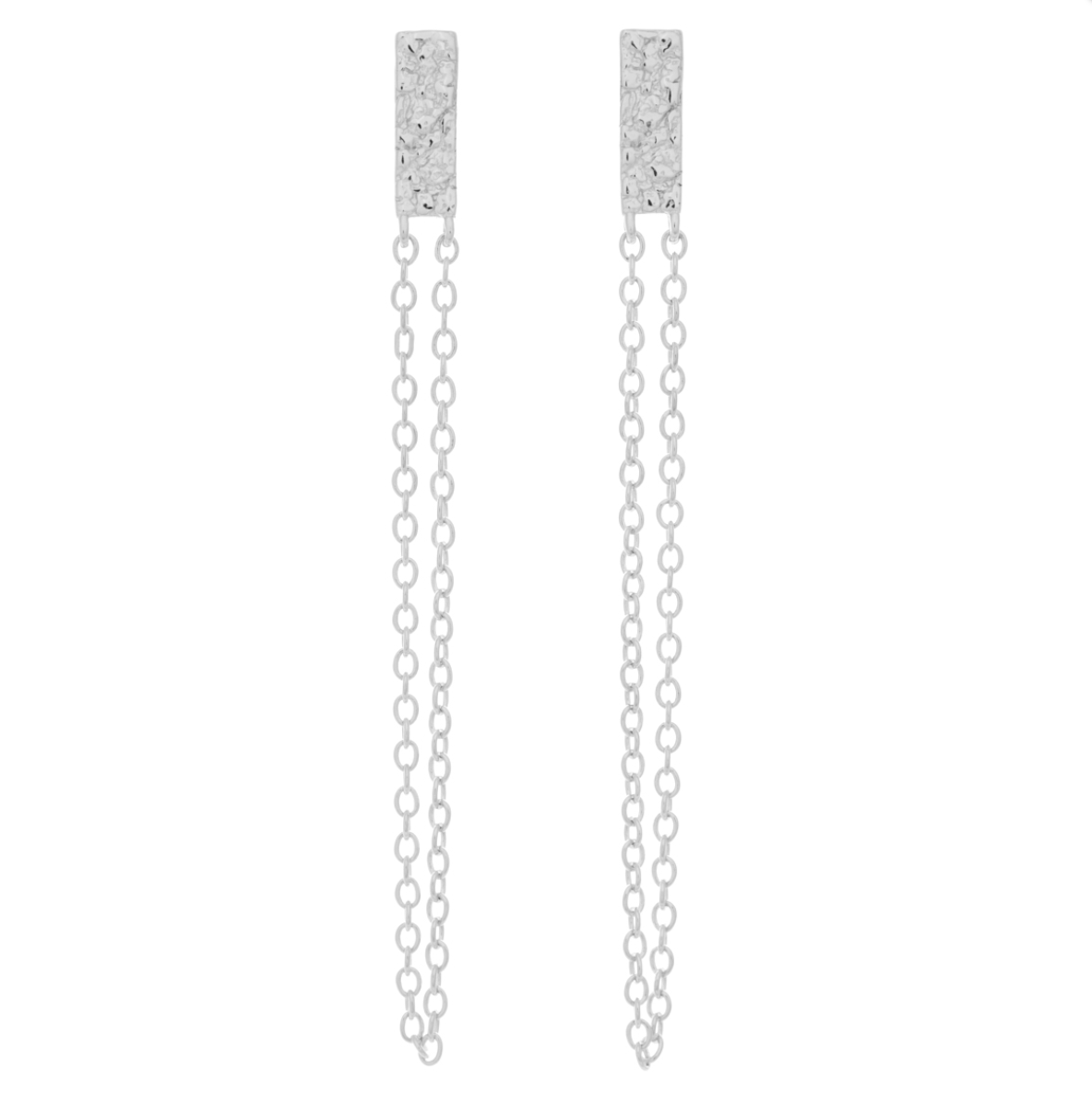 Ørestikker / Neva / lang kæde / Sterlingsølv