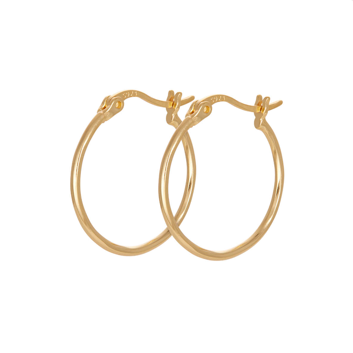 Øreringe / Hoops / Lille / Forgyldt