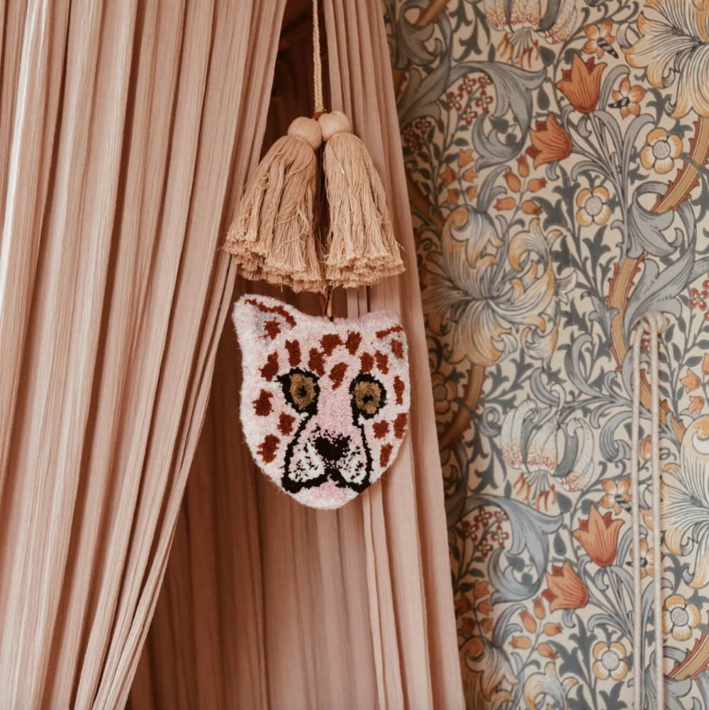 Tæppe ophæng / Leopard / Pink