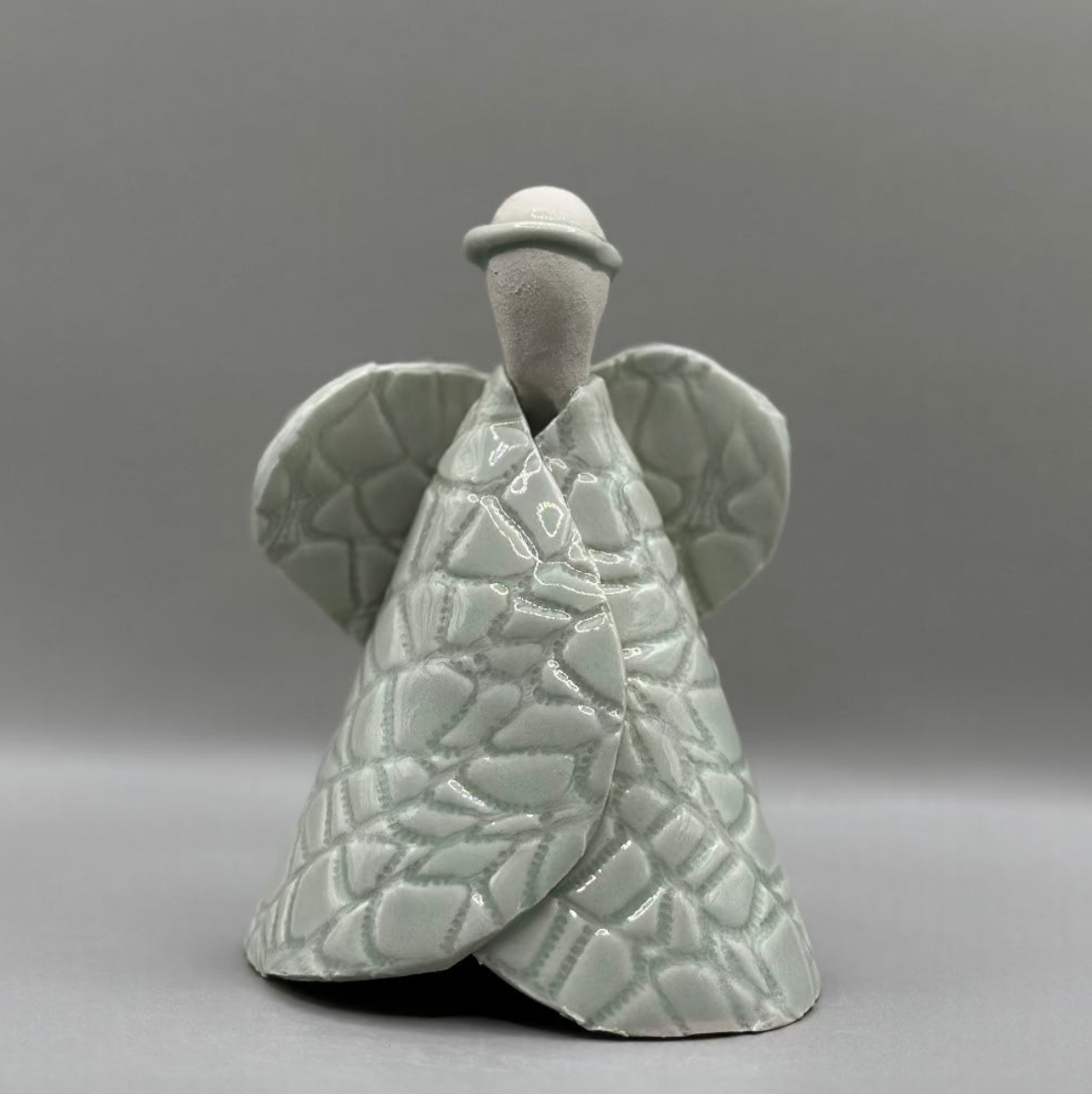 Engel / Porcelæn / Grøn