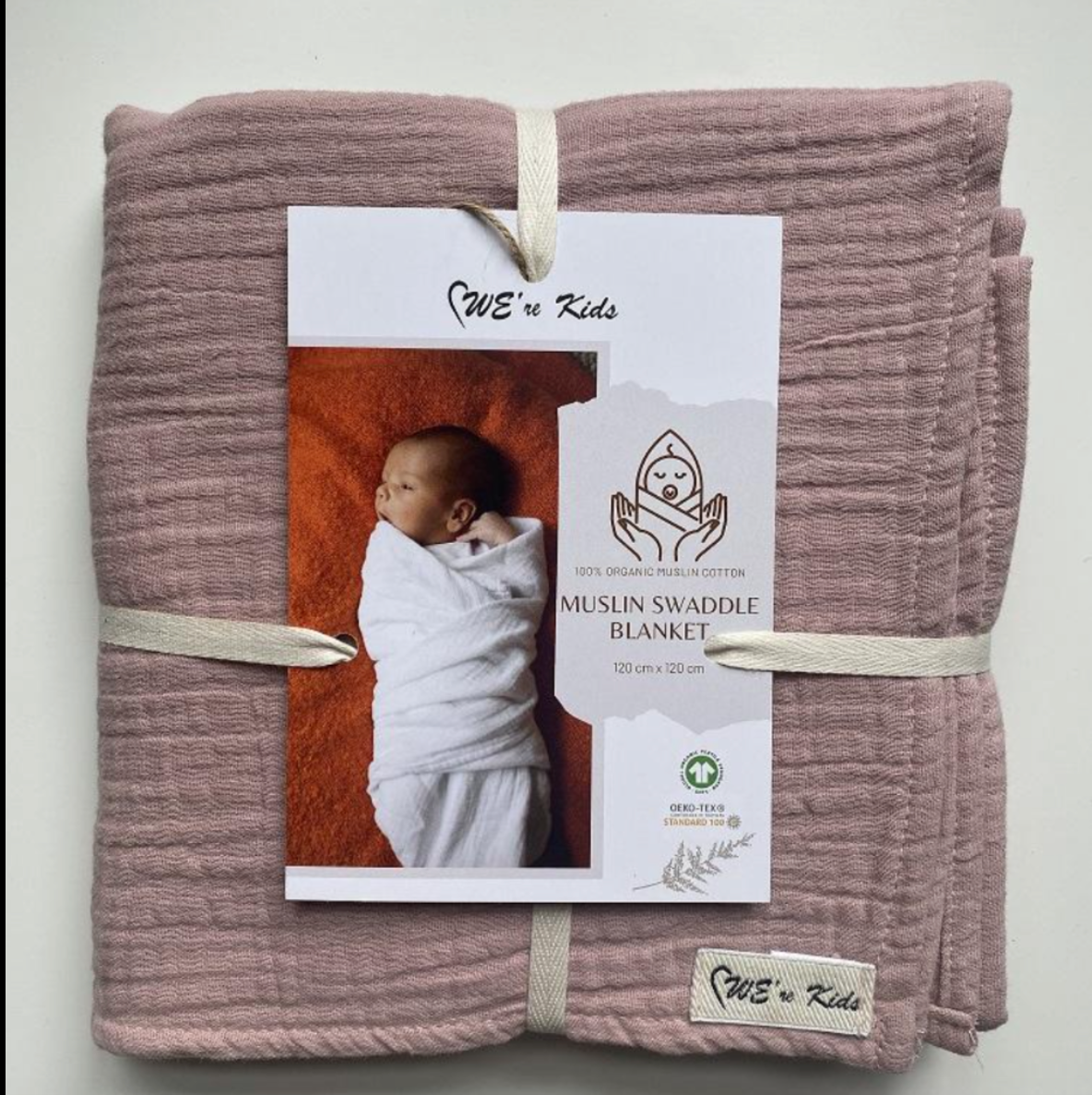 We´re Kids / Swaddle tæppe / Dusty pink