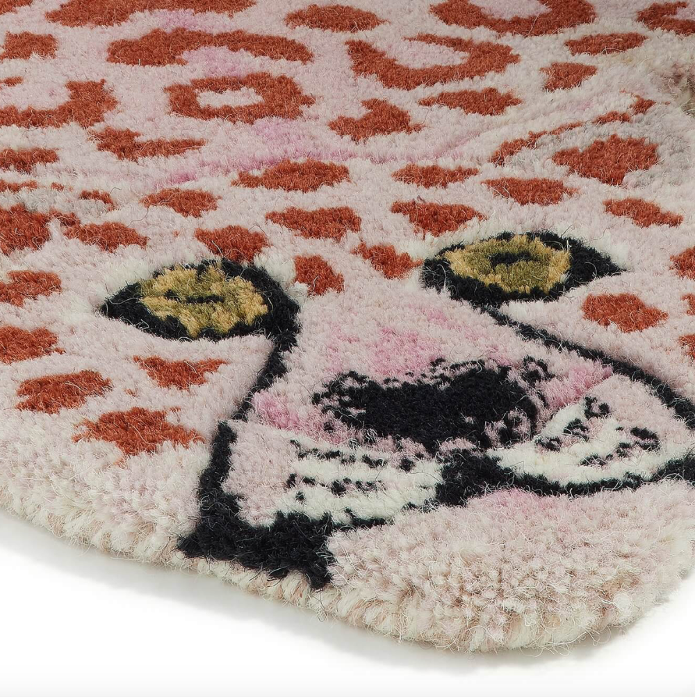 Tæppe / Leopard / Pink