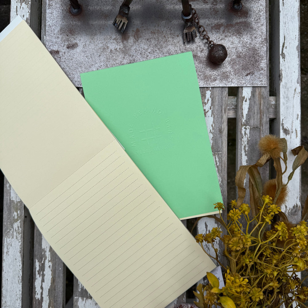 Skriveblok / A5 / Linjeret / Limegrøn