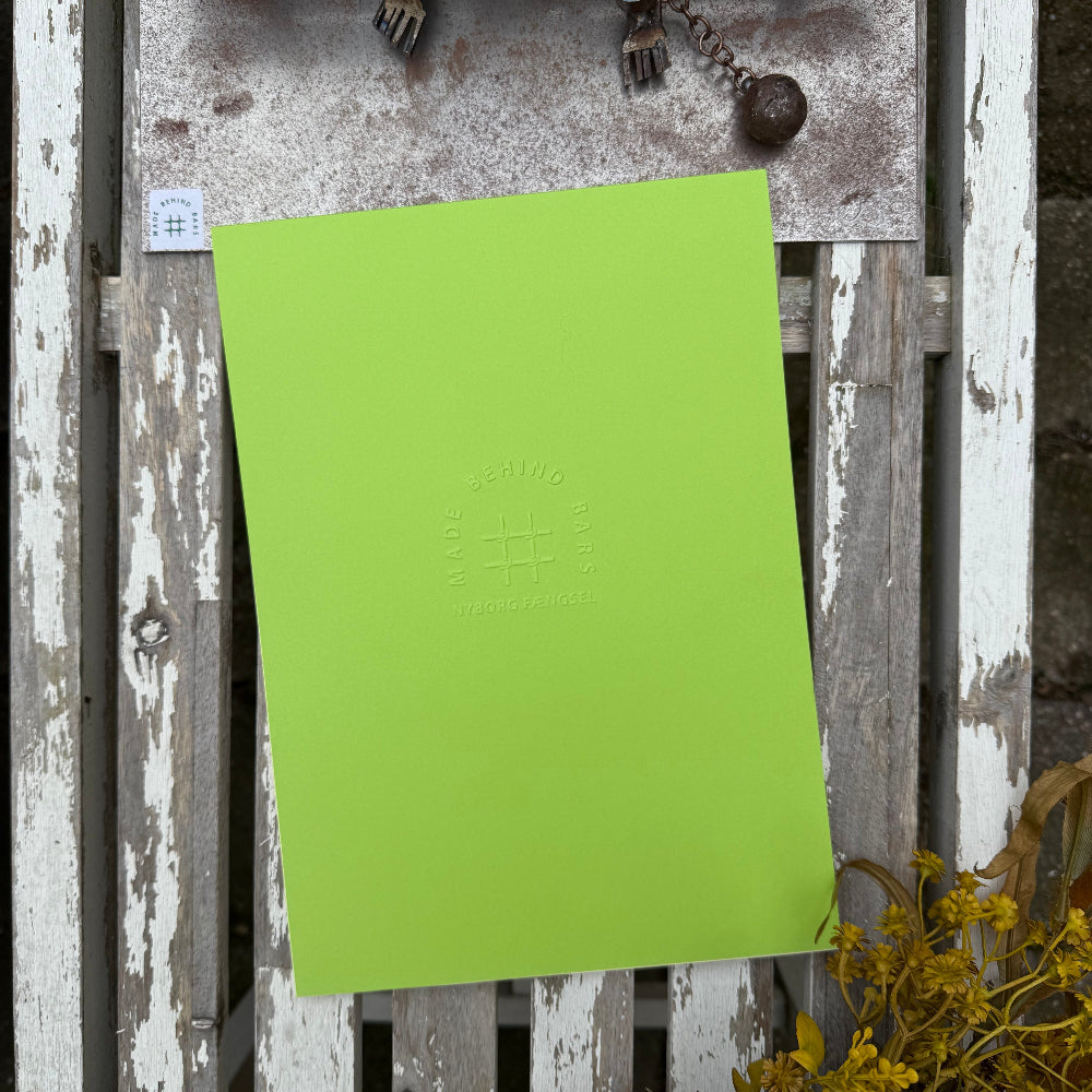 Skriveblok / A4 / Linjeret / Limegrøn