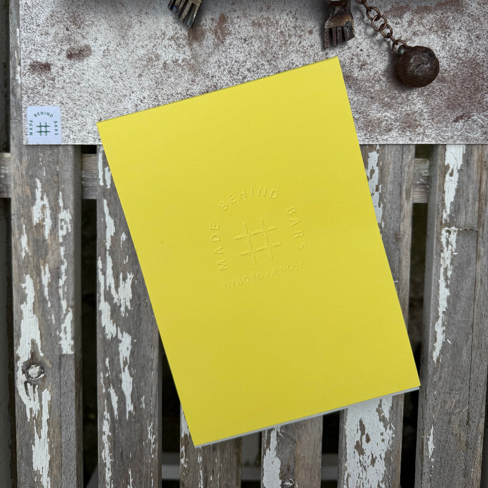 Skriveblok / A5 / Linjeret / Gul