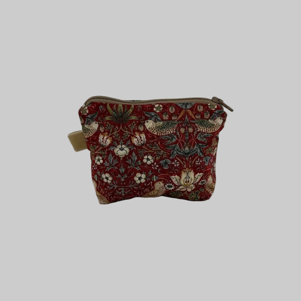 Makeuppung / Flere størrelser / Røde Blomster / Lille