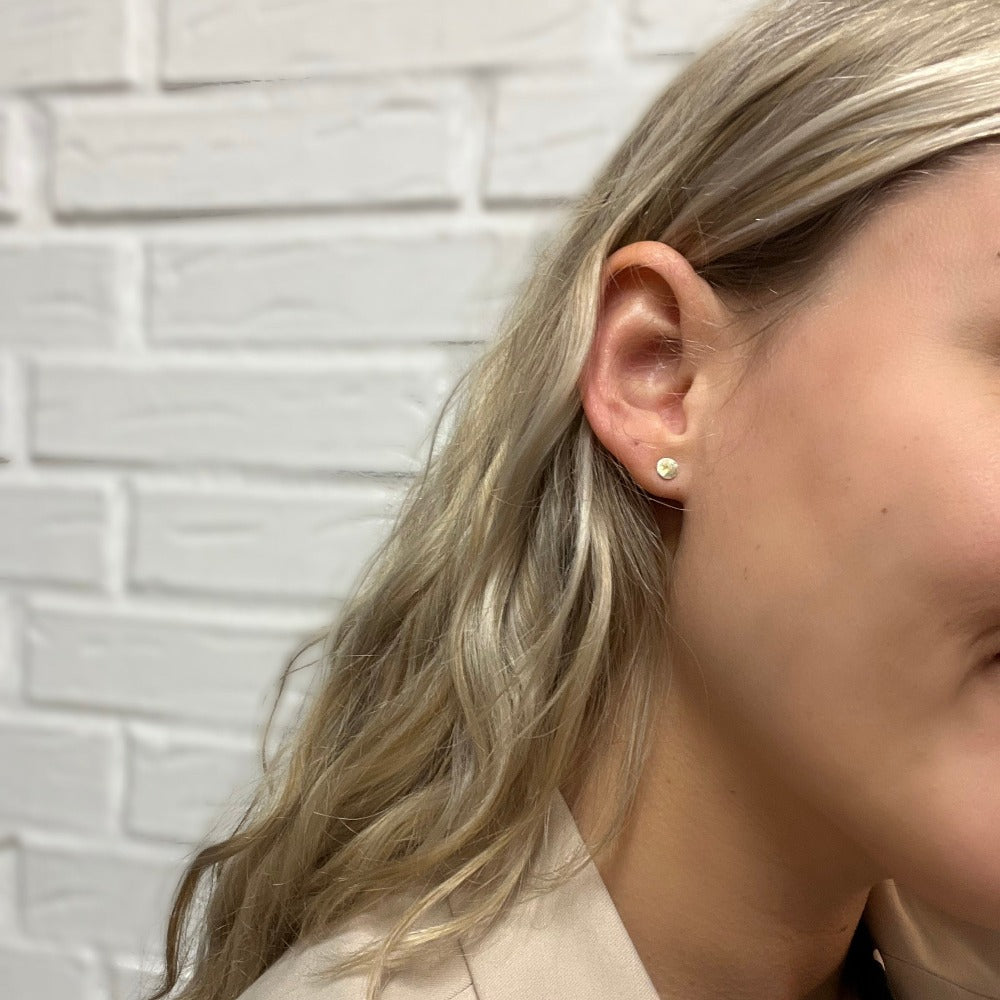 Øreringe / Pladeøreringe i sølv lille
