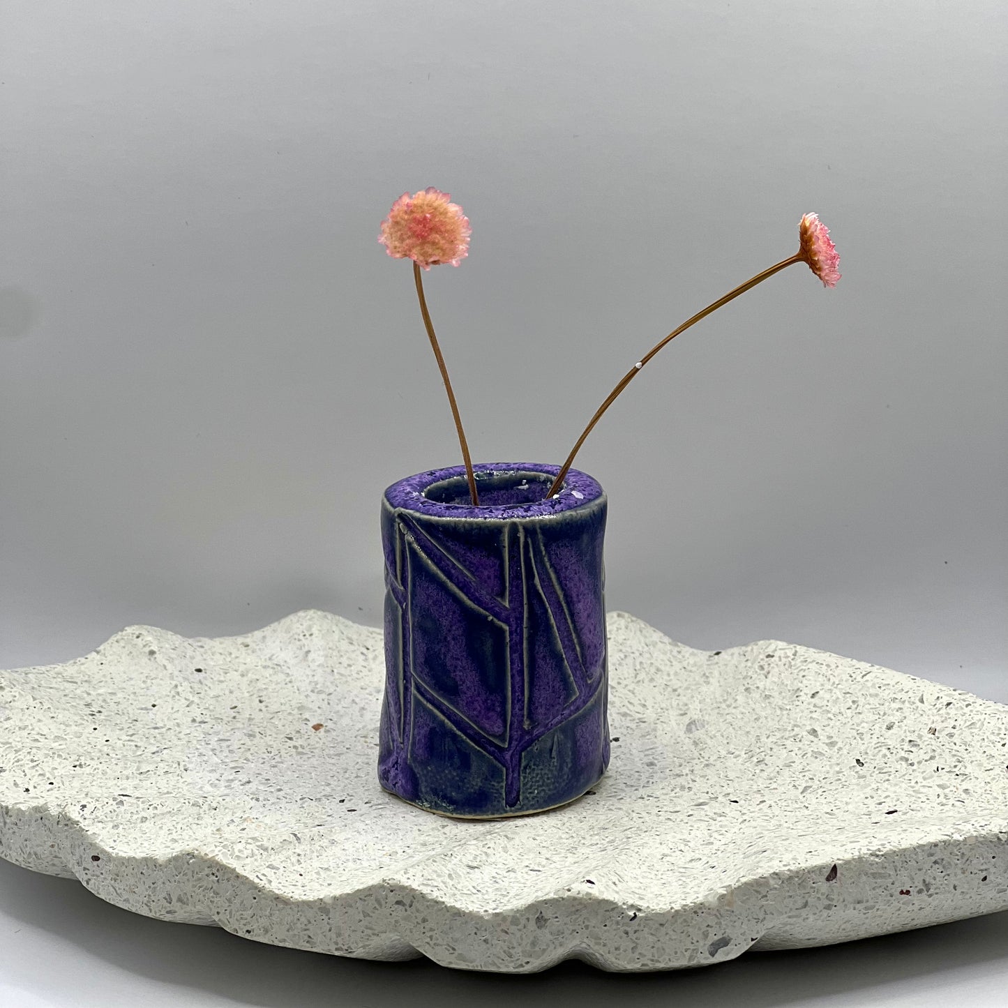 Villa Kulla lysestage / Vase / Mørkelilla