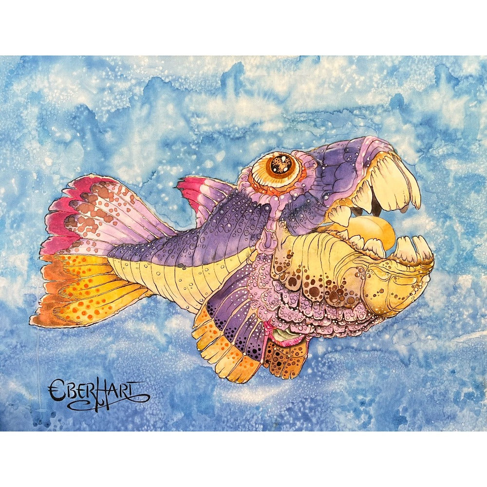 Maleri / Frimodig fisk / Unika