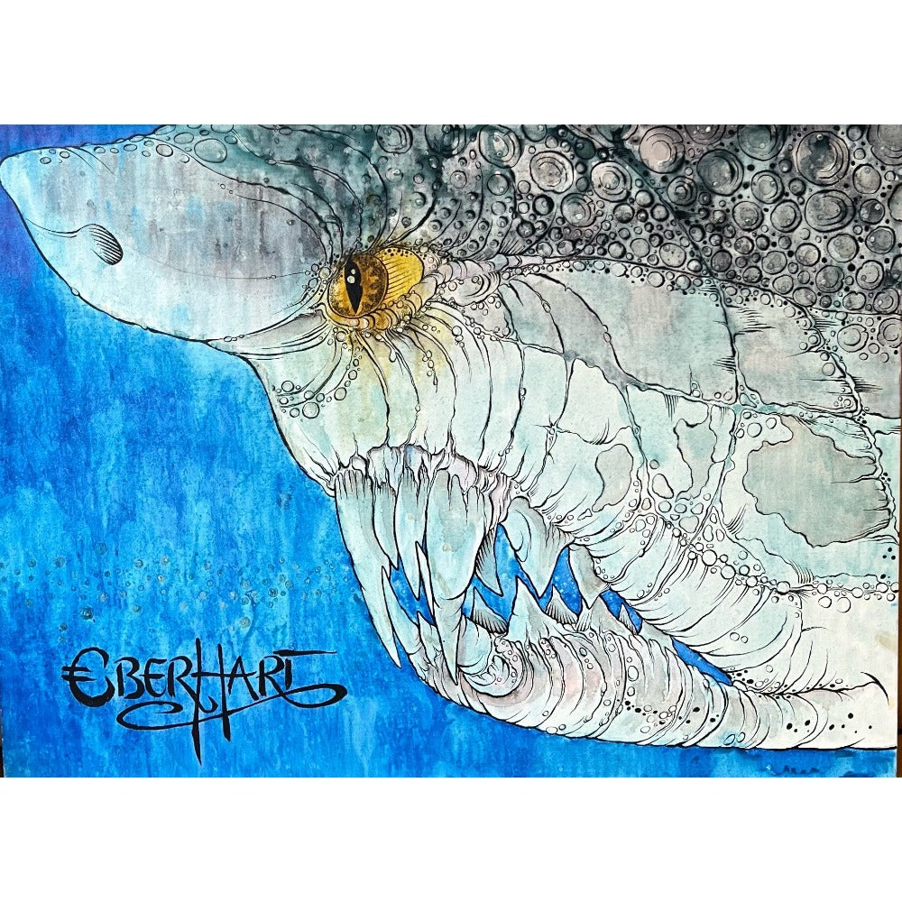 Maleri / Uhyggelig haj / Limited edition