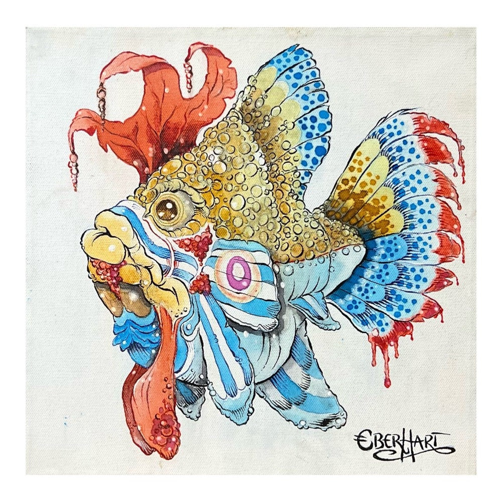 Maleri / Knotten fisk / Unika