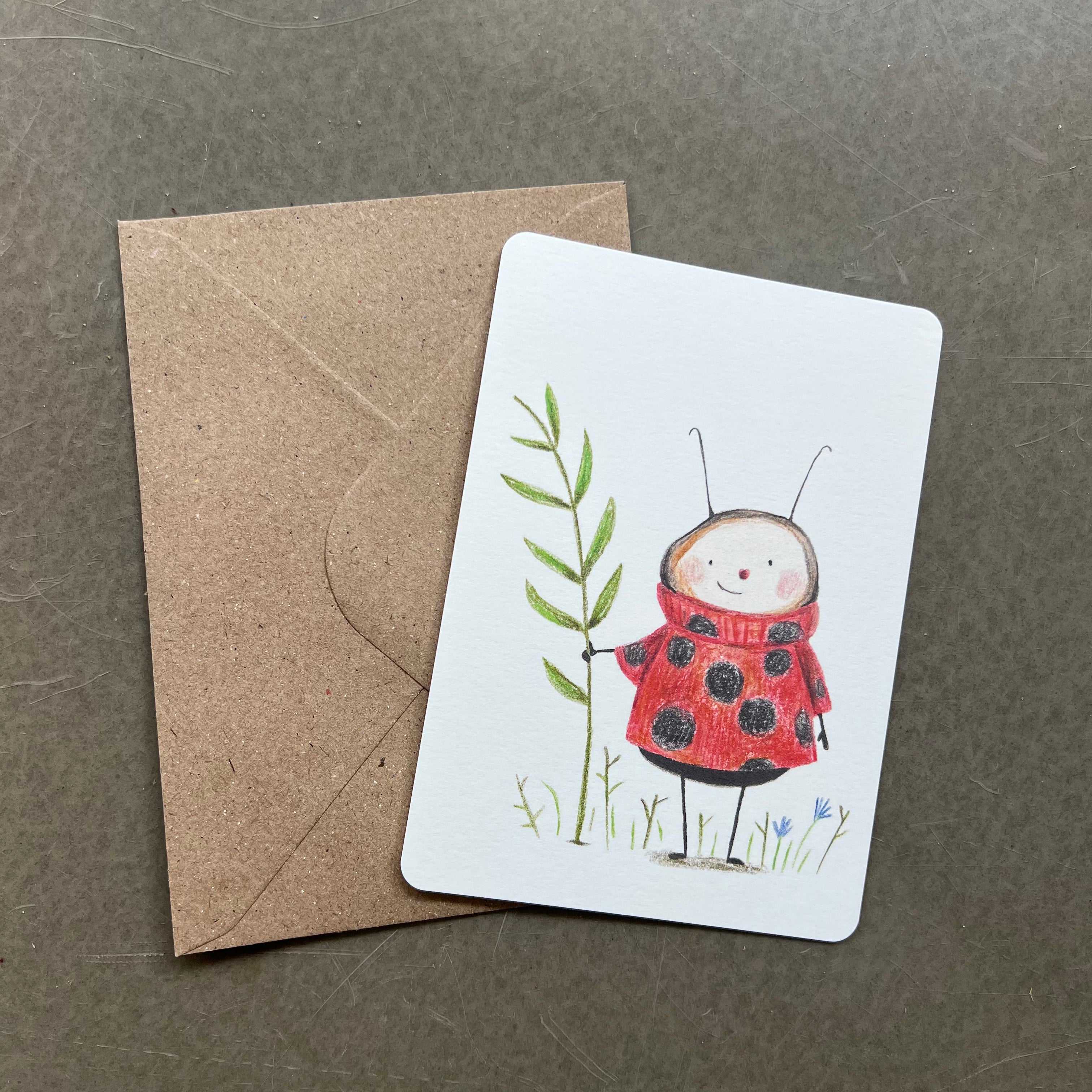 Mariehøne pige / Kort