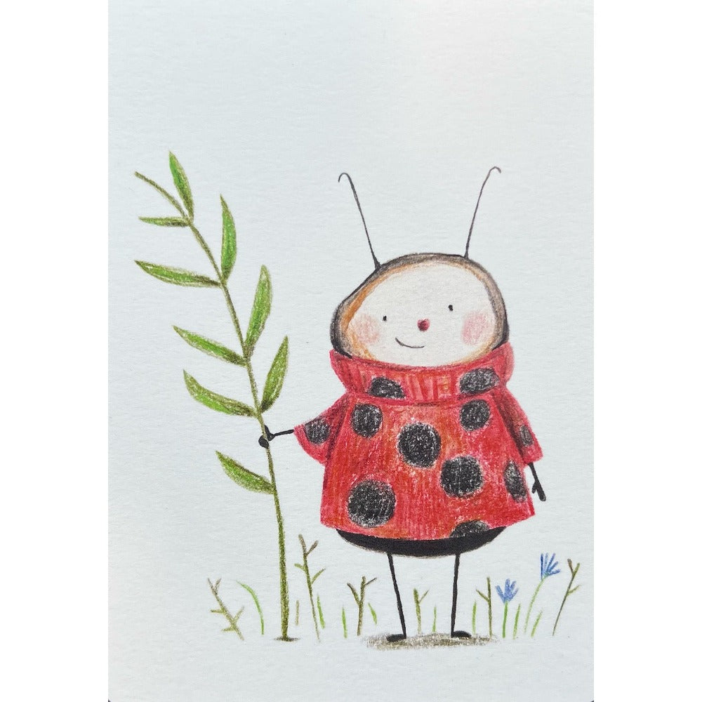 Mariehøne pige / Kort