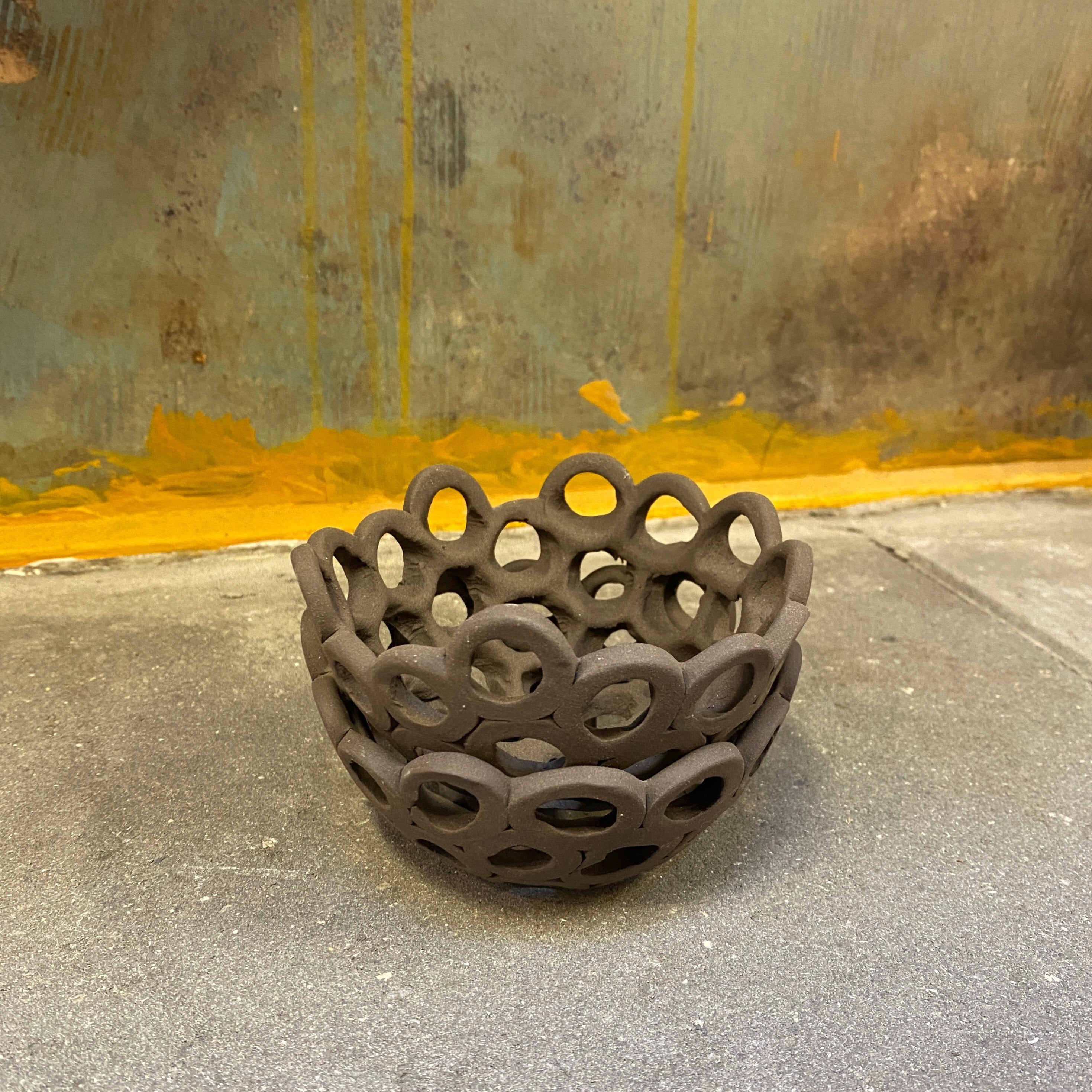 Skovlod Keramik Hulskål - Lille brun