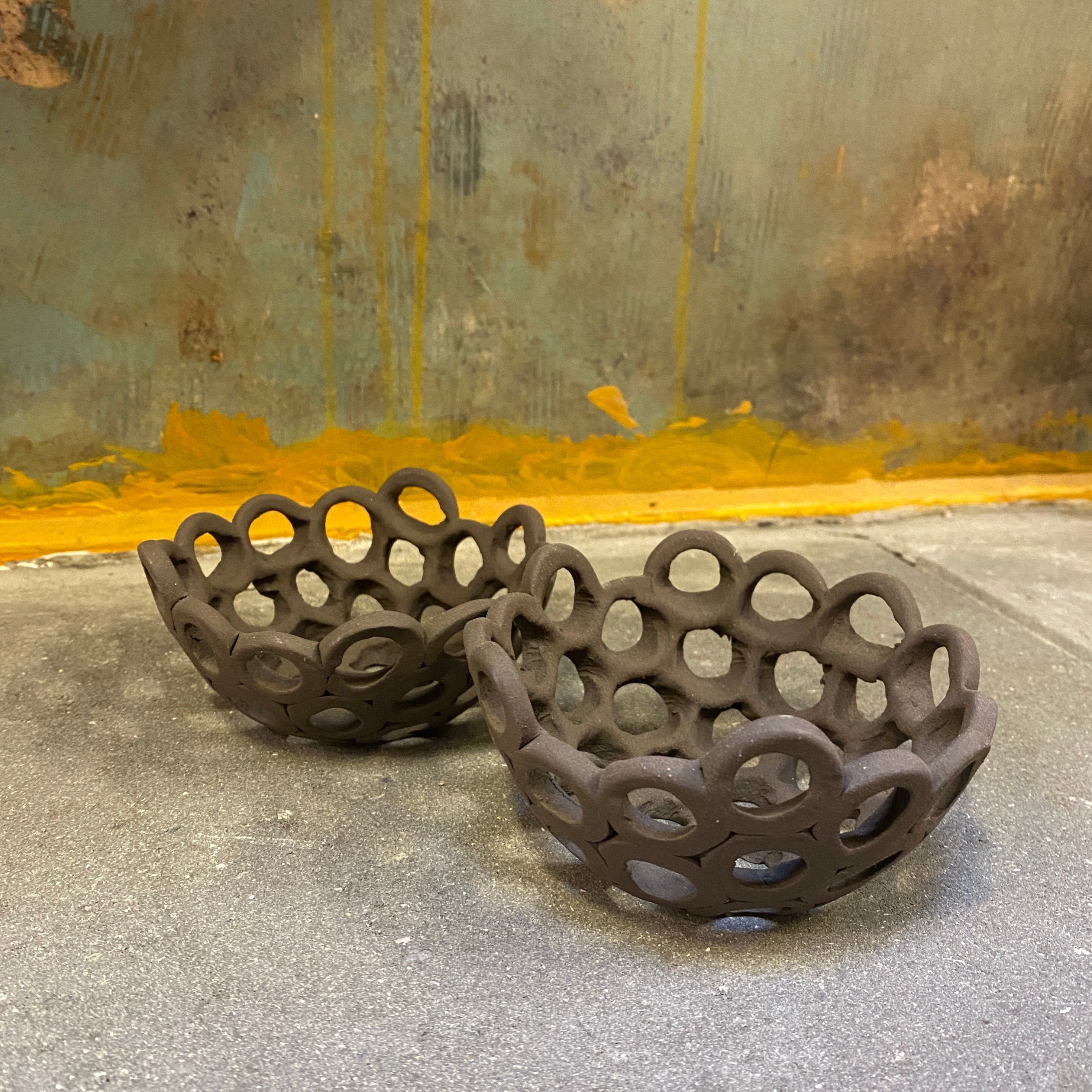 Skovlod Keramik Hulskål - Lille brun