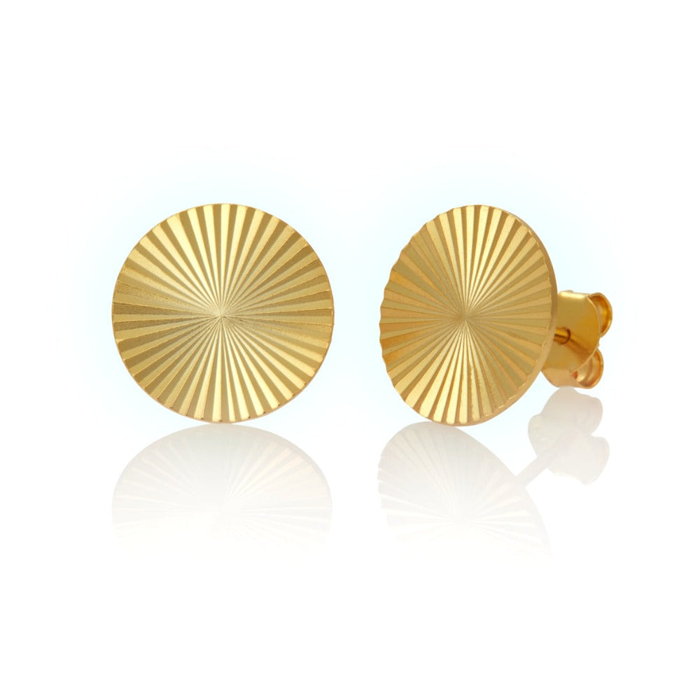 Øreringe / Rilla ørestikker / Forgyldt