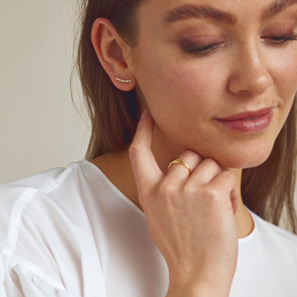 Øreringe / Alba / Forgyldt