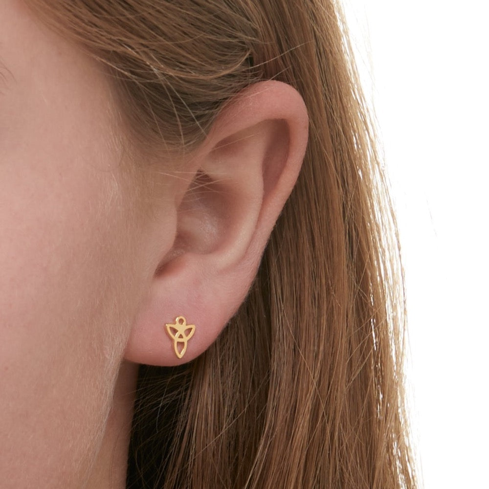 By Gabay øreringe - Skytsengel Forgyldt