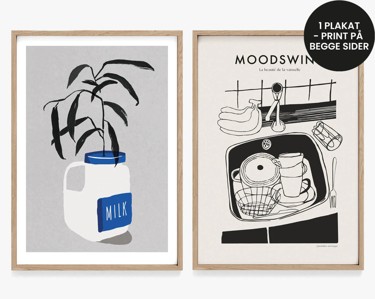 2 i 1 plakat / Milk & Dish