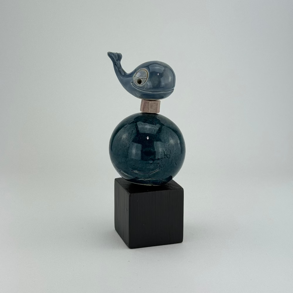 Unik keramisk hval skulptur - Dansk design