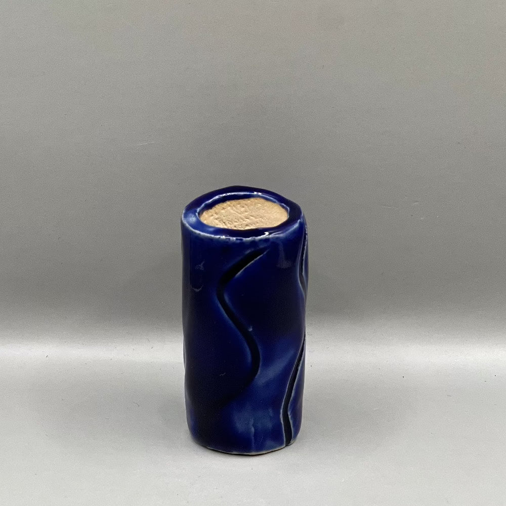 Lysestage / Vase / Mørkeblå