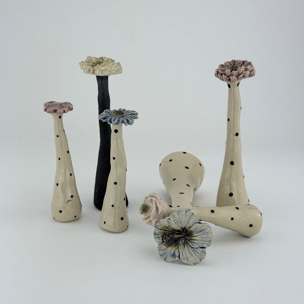 Unika keramik blomster 