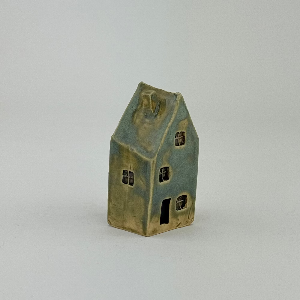 keramik hus - antik grøn