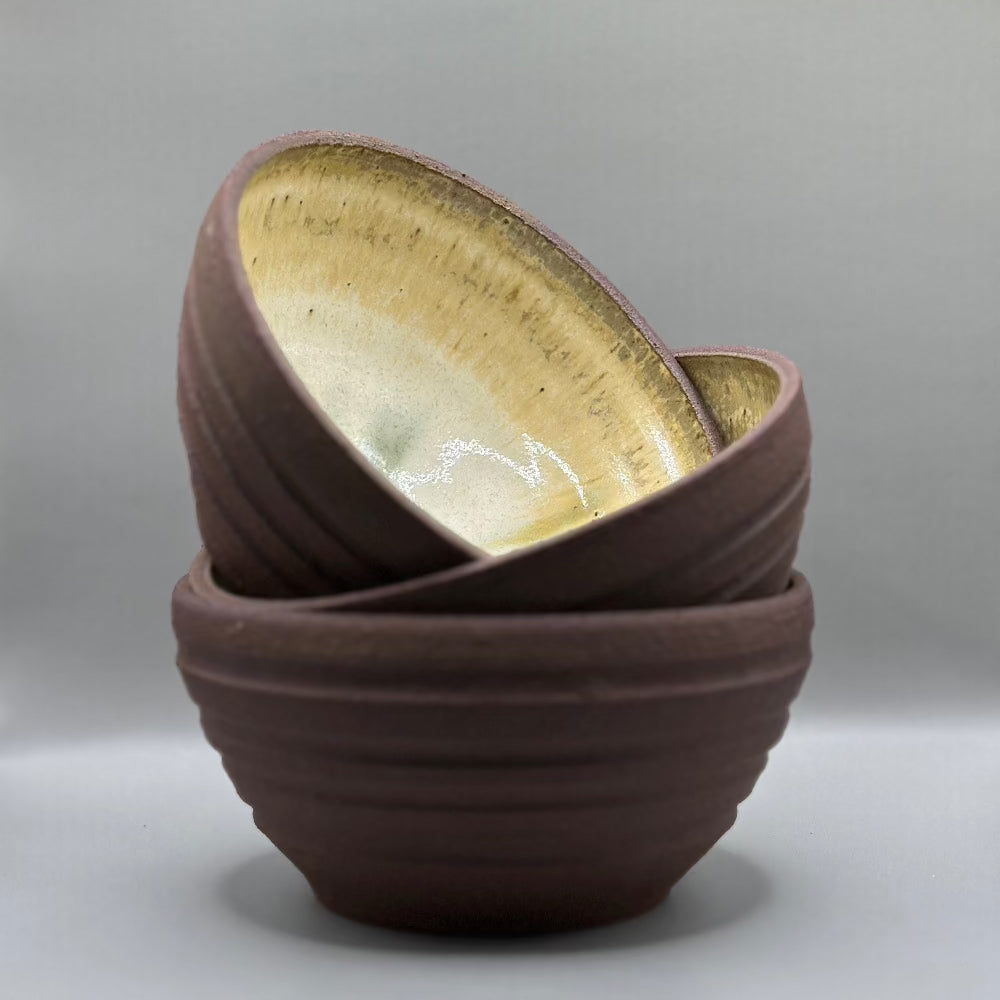 Skål / Keramik / Brun & Grøn. - Skål i keramik sammen.